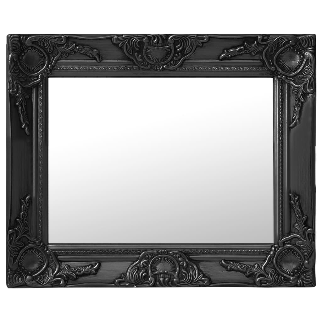 Wall Mirror Baroque Style19.7"x15.7" Black