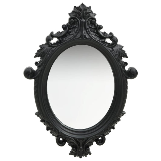 Wall Mirror Castle Style 22"x29.9" Black