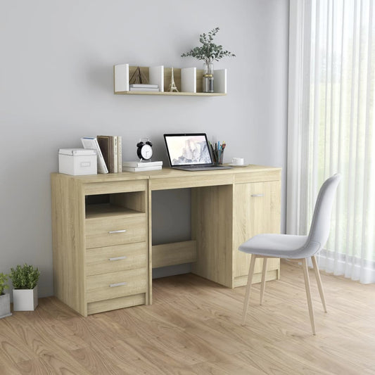 Desk Sonoma Oak 55.1"x19.7"x29.9" Engineered Wood