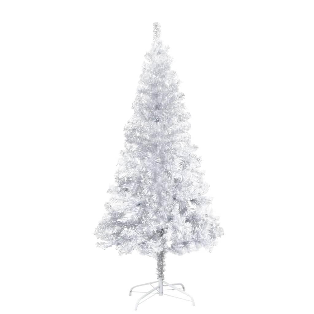 Artificial Christmas Tree with Stand Silver 5 ft PET