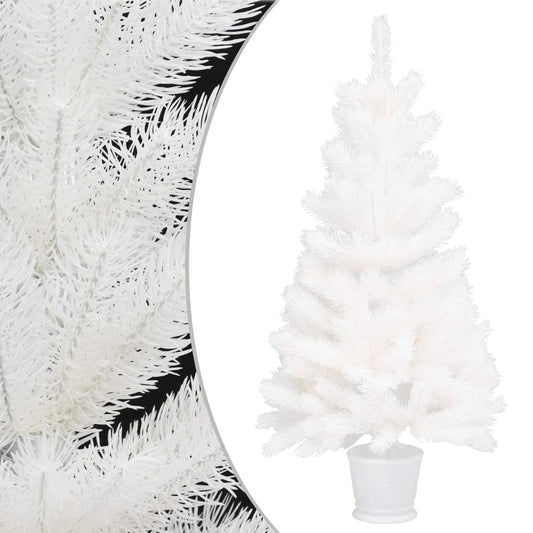 Artificial Christmas Tree Lifelike Needles White 3 ft