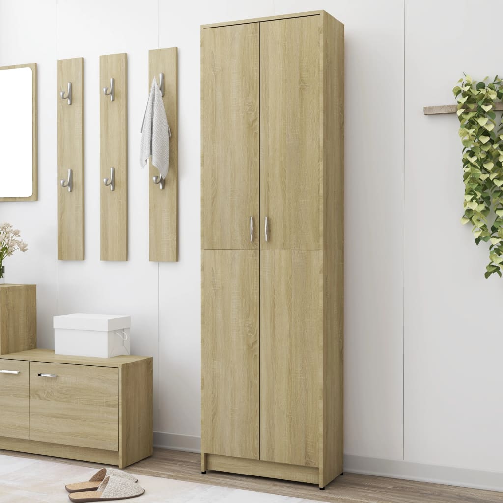 Hallway Wardrobe Sonoma Oak 21.7"x9.8"x74.4" Engineered Wood
