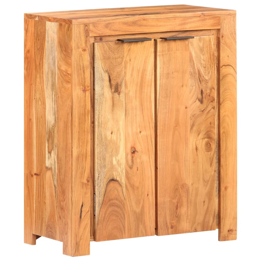 Sideboard 23.2"x13"x29.5" Solid Acacia Wood