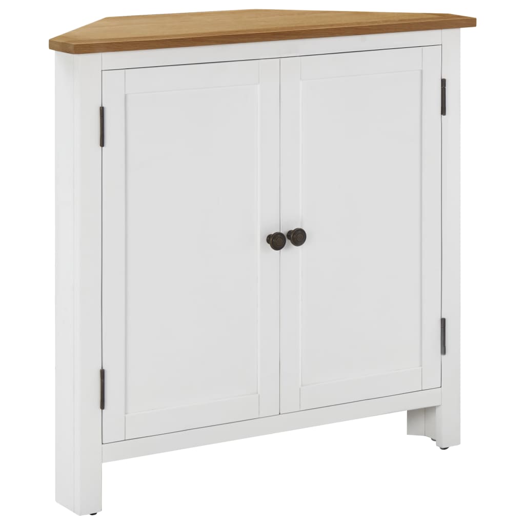 Corner Cabinet 31.5"x13.2"x30.7" Solid Oak Wood