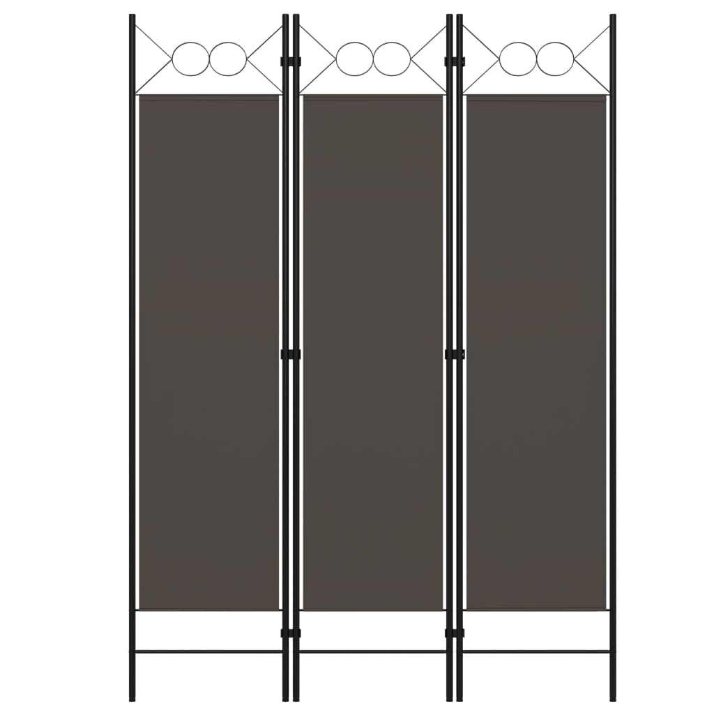 3-Panel Room Divider Anthracite 47.2"x70.9"
