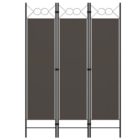 3-Panel Room Divider Anthracite 47.2"x70.9"
