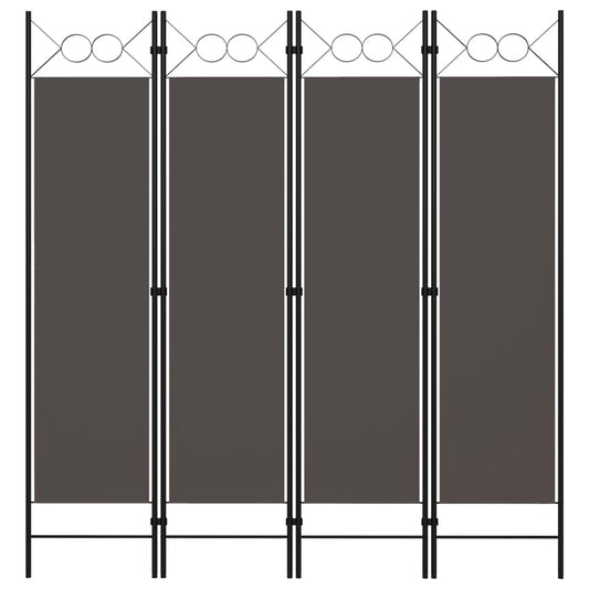 4-Panel Room Divider Anthracite 63"x70.9"