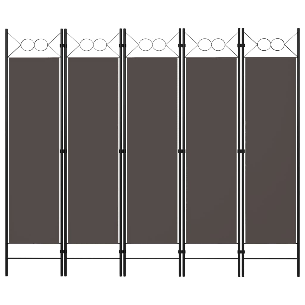 5-Panel Room Divider Anthracite 78.7"x70.9"