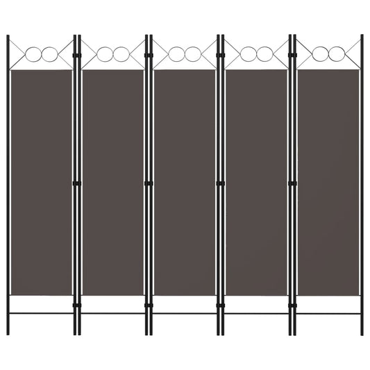 5-Panel Room Divider Anthracite 78.7"x70.9"