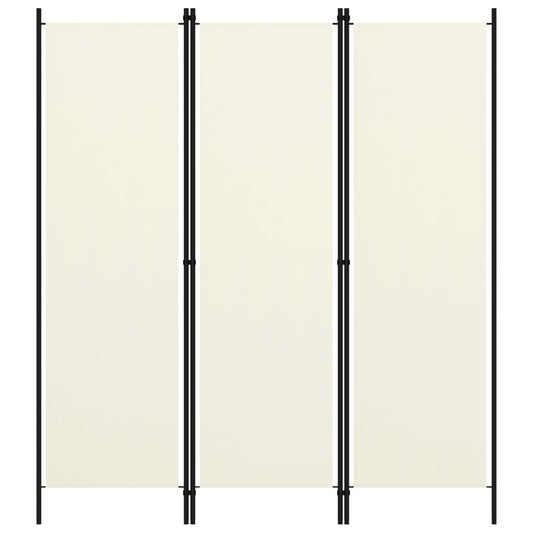 3-Panel Room Divider Cream White 59.1"x70.9"