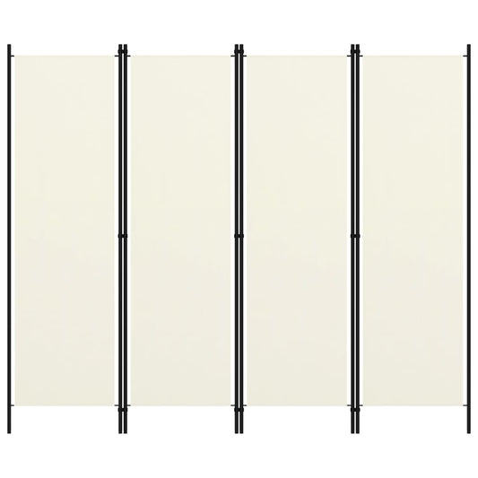 4-Panel Room Divider Cream White 78.7"x70.9"