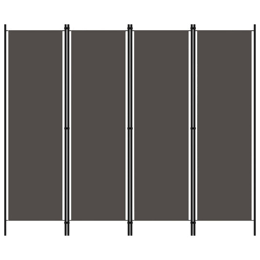 4-Panel Room Divider Anthracite 78.7"x70.9"