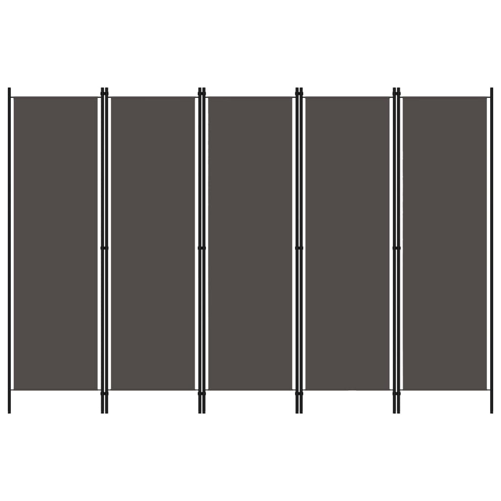 5-Panel Room Divider Anthracite 98.4"x70.9"