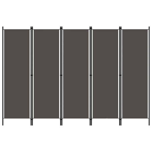 5-Panel Room Divider Anthracite 98.4"x70.9"