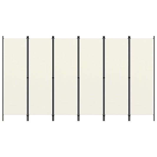 6-Panel Room Divider Cream White 118.1"x70.9"