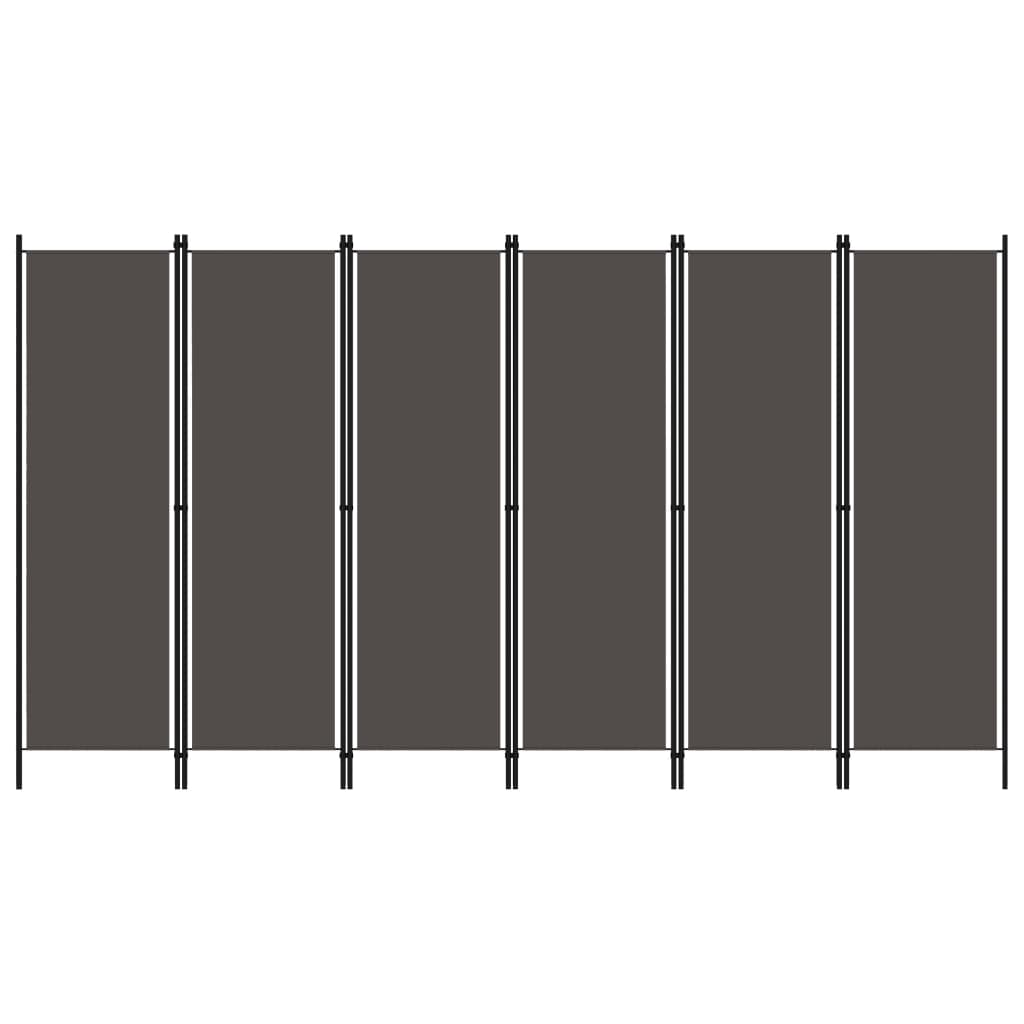6-Panel Room Divider Anthracite 118.1"x70.9"