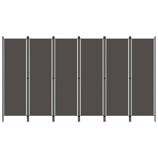 6-Panel Room Divider Anthracite 118.1"x70.9"
