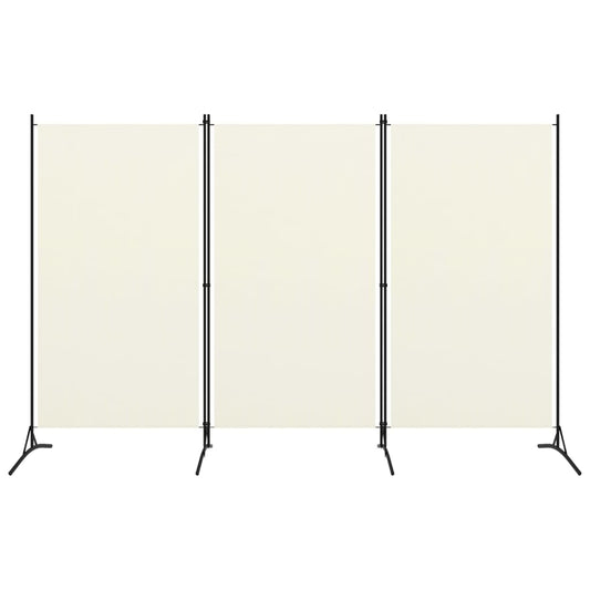 3-Panel Room Divider Cream White 102.4"x70.9"