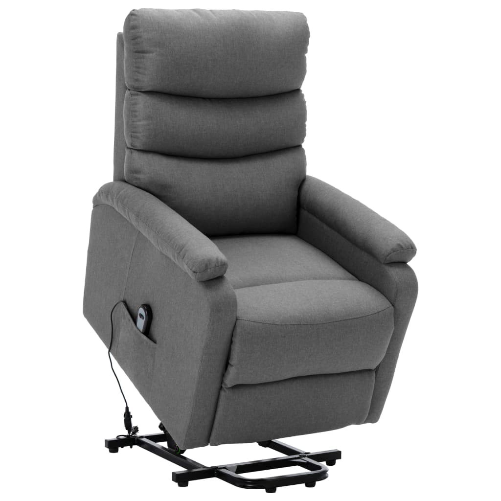 Stand-up Recliner Light Gray Fabric