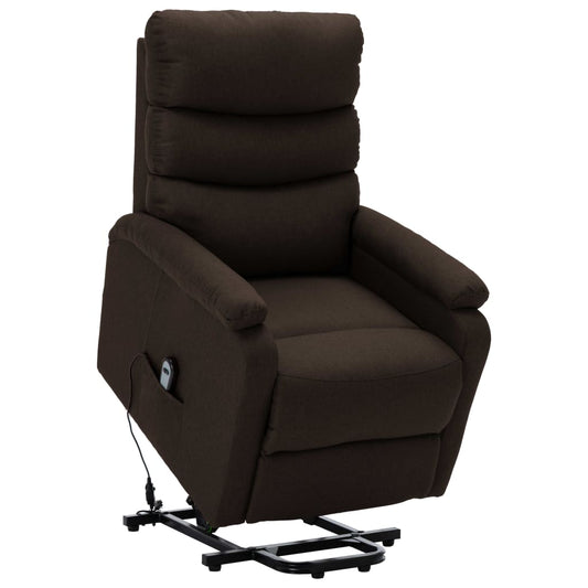 Stand-up Recliner Dark Brown Fabric