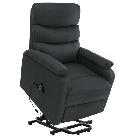 Power Lift Massage Recliner Dark Gray Fabric