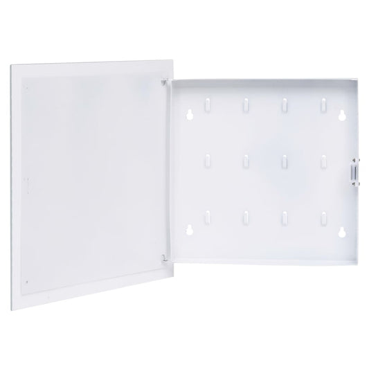 Key Box with Magnetic Board White 13.8"x13.8"x2.2"