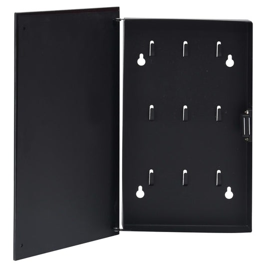 Key Box with Magnetic Board Black 11.8"x7.9"x2.2"