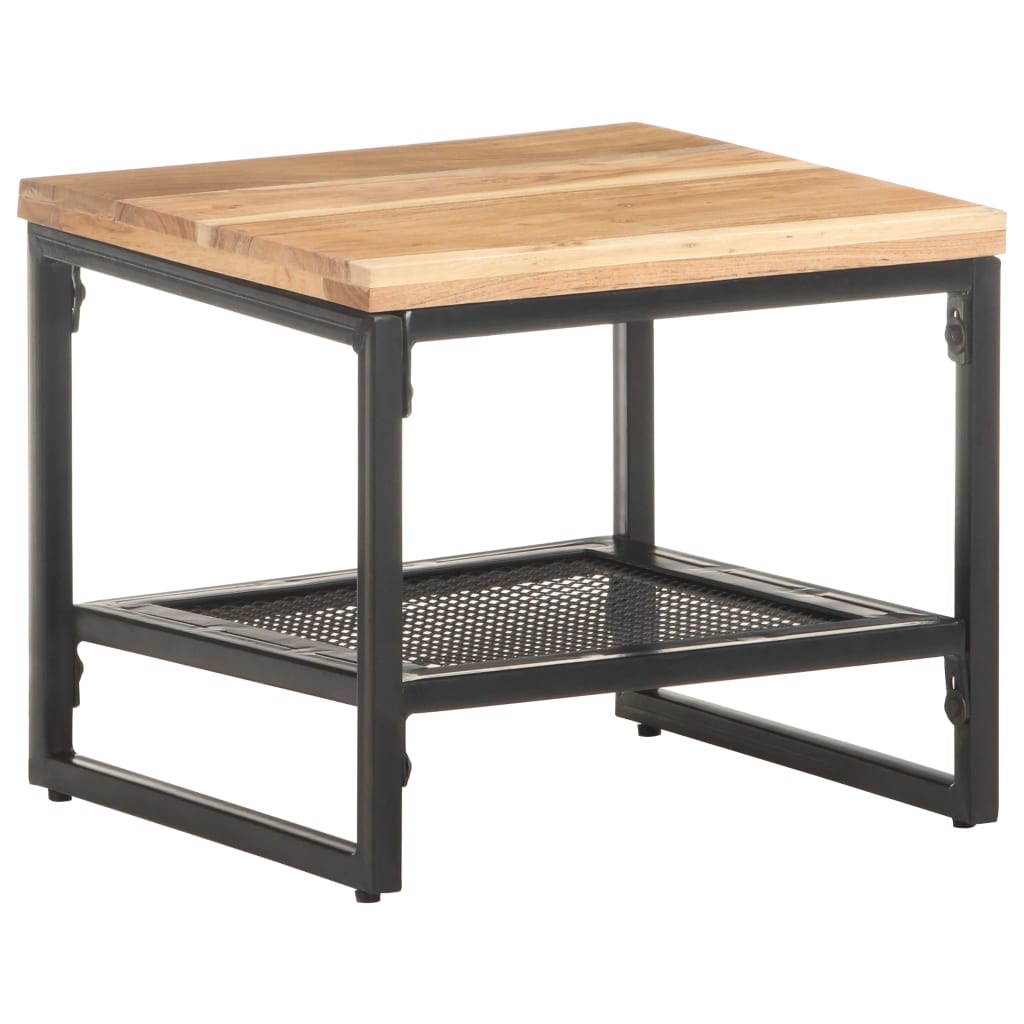 Side Table 15.7"x15.7"x13.8" Solid Acacia Wood