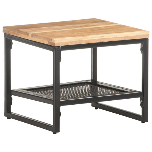 Side Table 15.7"x15.7"x13.8" Solid Acacia Wood