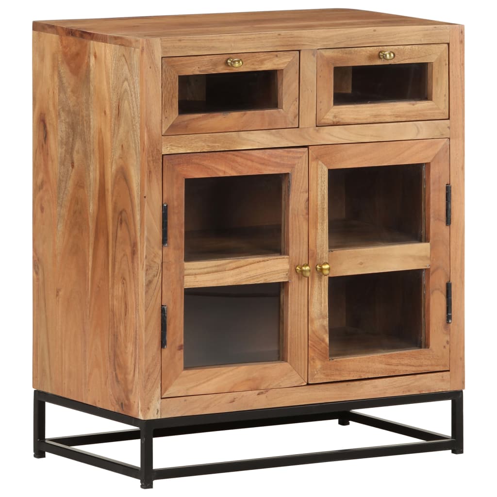 Sideboard 23.6"x13.8"x27.6" Solid Acacia Wood