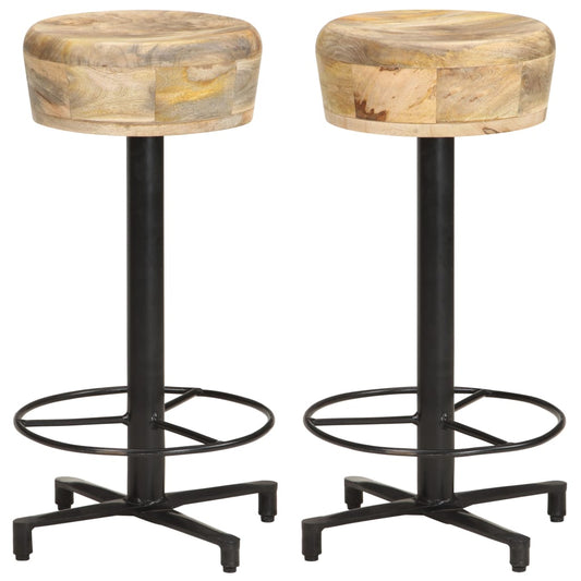 Bar Stools 2 pcs 26" Solid Mango Wood