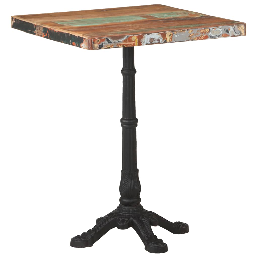 Bistro Table 23.6"x23.6"x29.9" Solid Reclaimed Wood