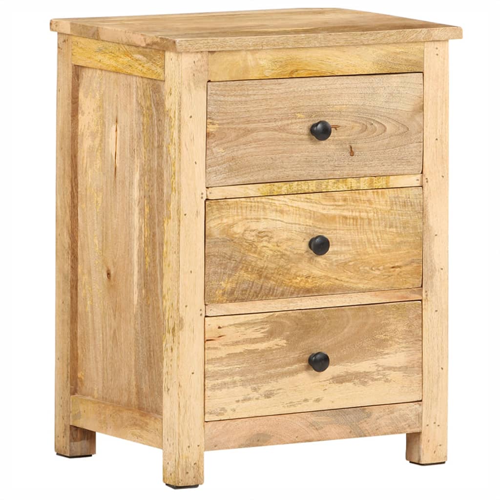 Bedside Cabinet 17.7"x13.8"x23.6" Solid Mango Wood