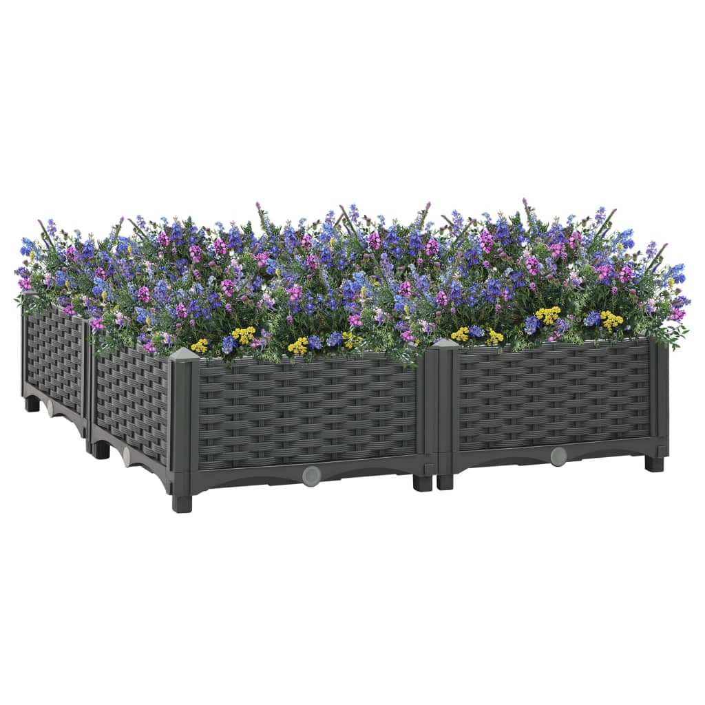 Raised Bed 31.5"x31.5"x9.1" Polypropylene