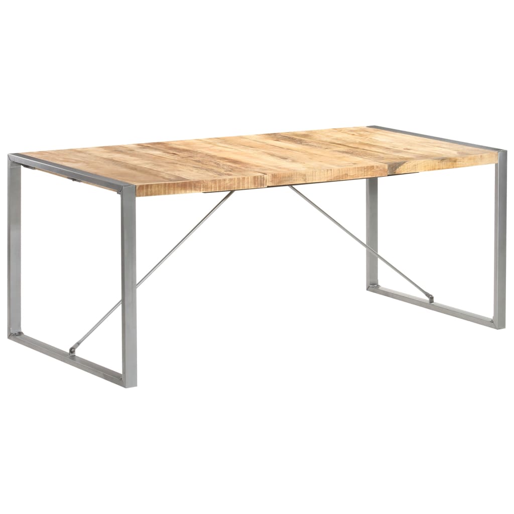 Dining Table 70.9"x35.4"x29.5" Solid Rough Mango Wood