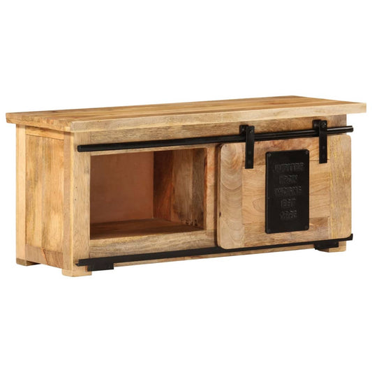 TV Cabinet 35.4"x13.8"x15.7" Solid Mango Wood
