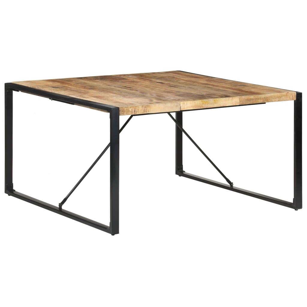 Dining Table 55.1"x55.1"x29.5" Rough Mango Wood