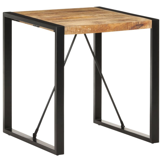 Dining Table 27.6"x27.6"x29.5" Solid Rough Mango Wood