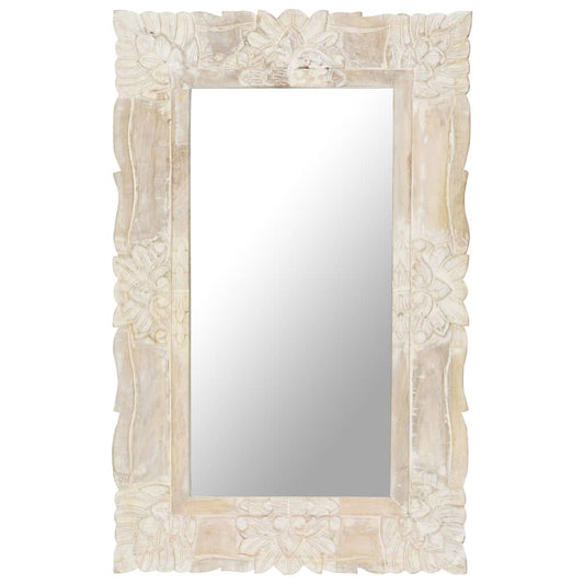 Mirror White 31.5"x19.7" Solid Mango Wood