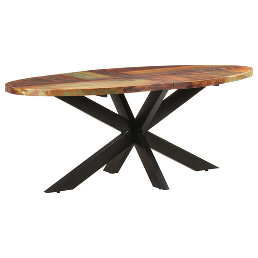 Dining Table Oval 78.7"x39.4"x29.5" Solid Reclaimed Wood