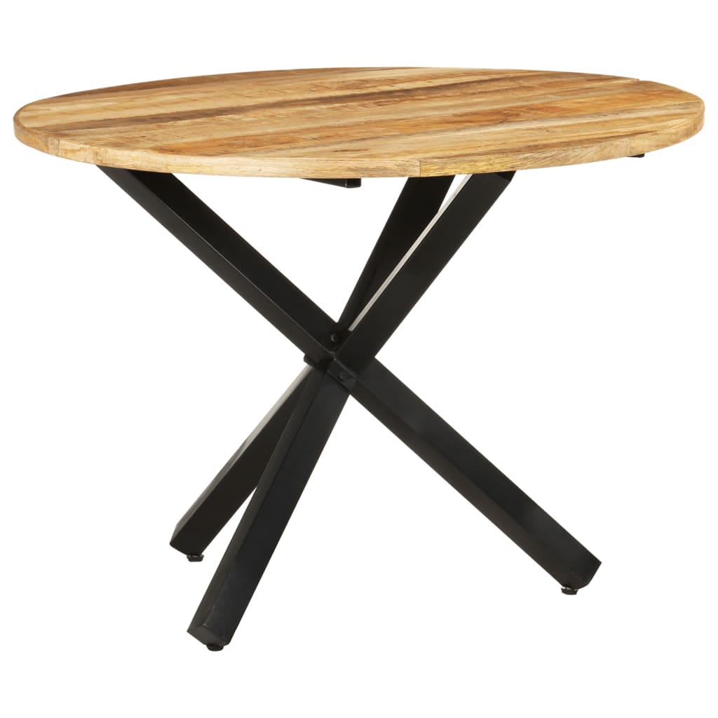 Dining Table Round 39.4"x39.4"x29.5" Rough Mango Wood