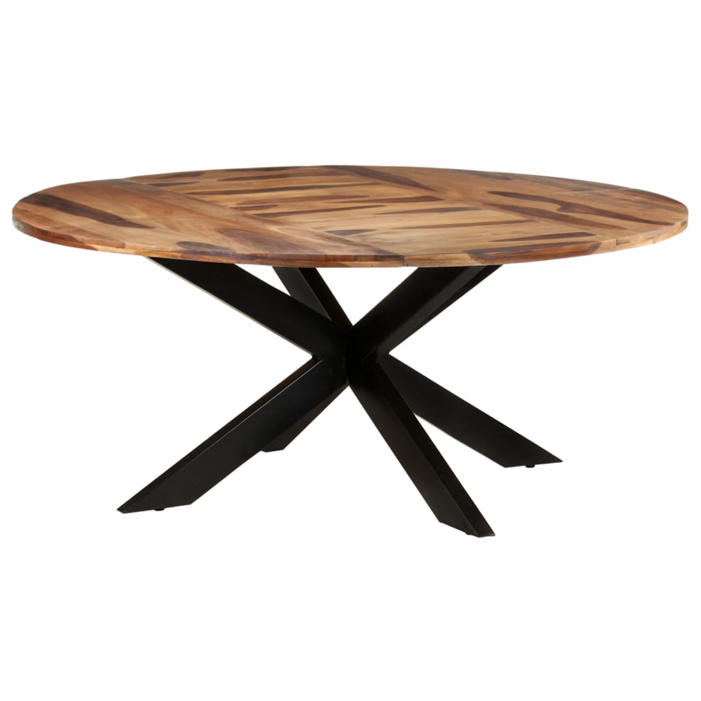 Dining Table Round 68.9"x29.5" Acacia Wood with Honey Finish