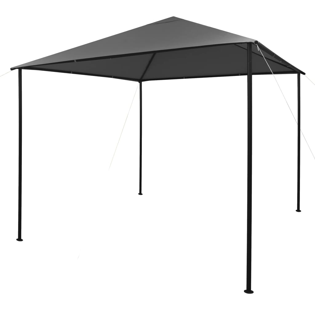 Gazebo 9.8'x9.8' Anthracite Fabric and Steel 0.6 oz/ft²