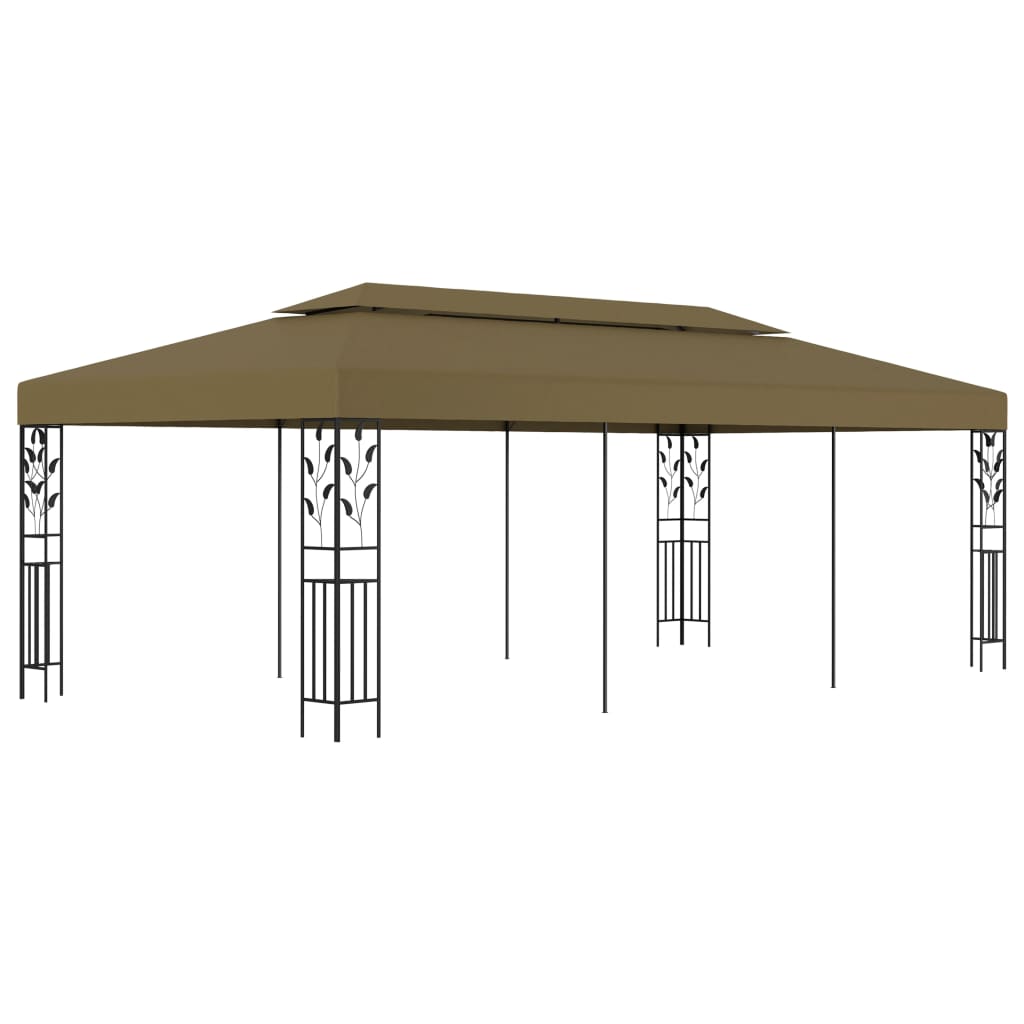 Gazebo 19.7'x9.8' Taupe 0.6 oz/ft²