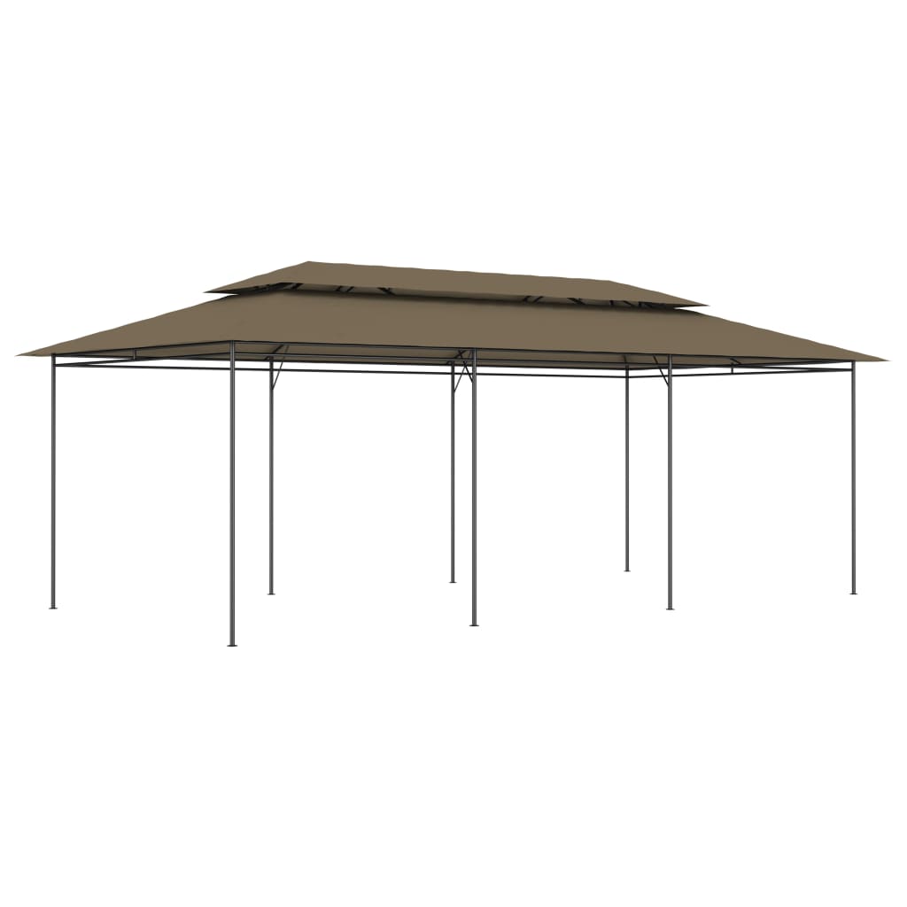 Gazebo 236.2"x117.3"x106.3" Taupe 0.6 oz/ft²