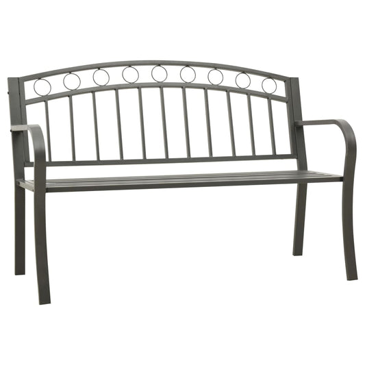 Patio Bench 49.2" Steel Gray