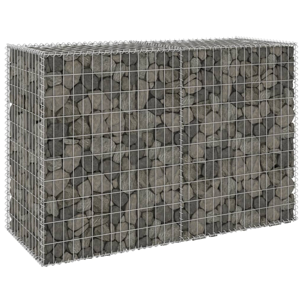 Gabion Wall with Covers Galvanized Steel 59.1"x23.6"x39.4"