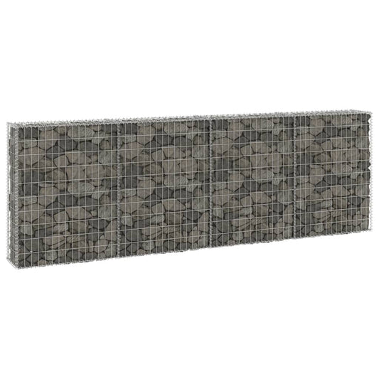 Gabion Wall with Covers Galvanized Steel 118.1"x11.8"x39.4"