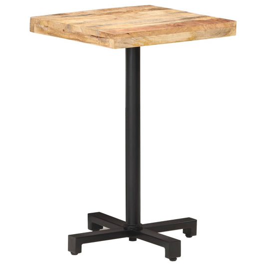 Bistro Table Square 19.7"x19.7"x29.5" Rough Mango Wood