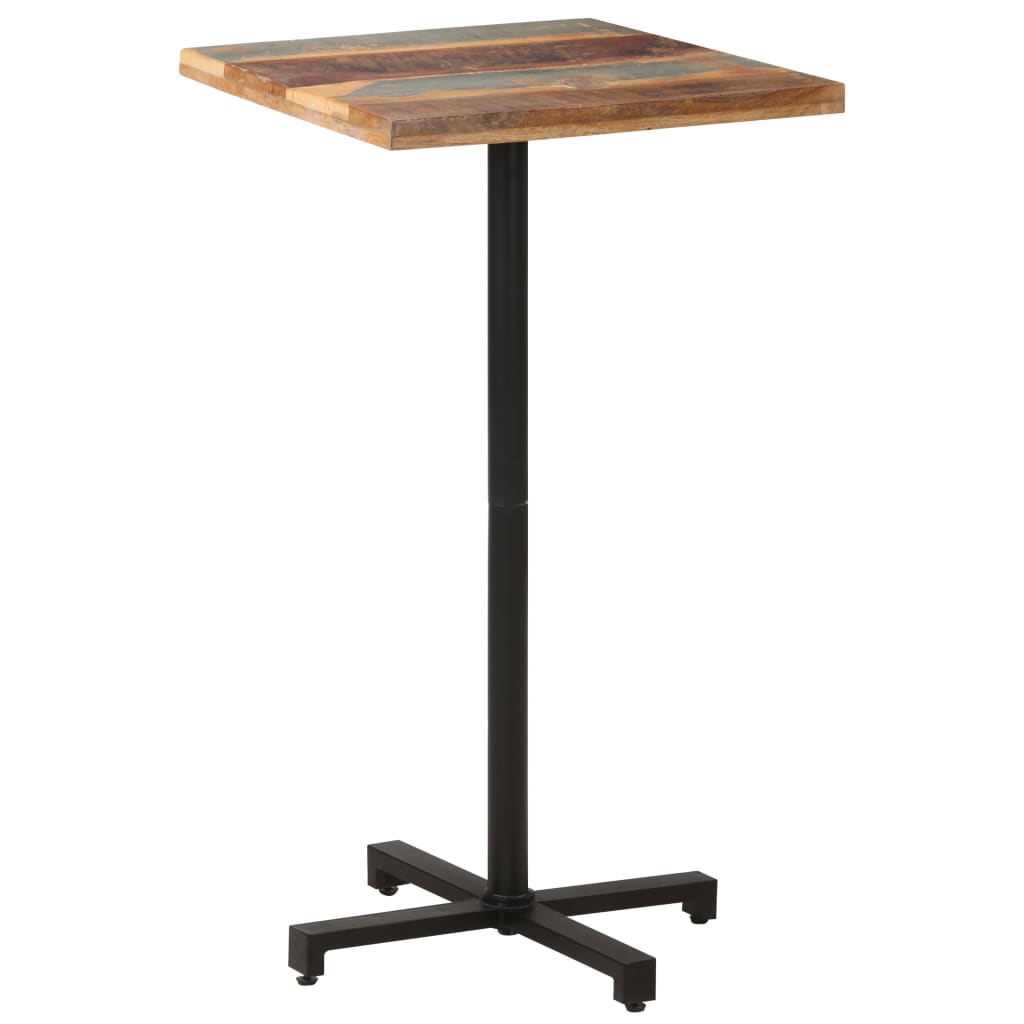 Bistro Table Square 23.6"x23.6"x43.3" Solid Reclaimed Wood